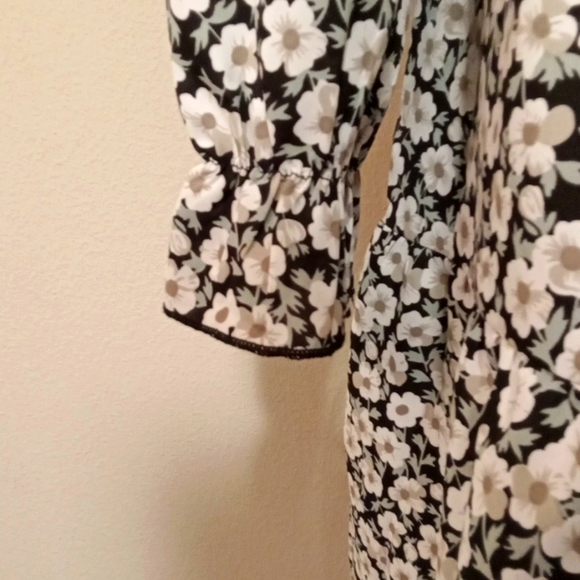 Mock Neck Long Sleeve Floral Print Work Dress Women Size XL - Picture 7 of 7